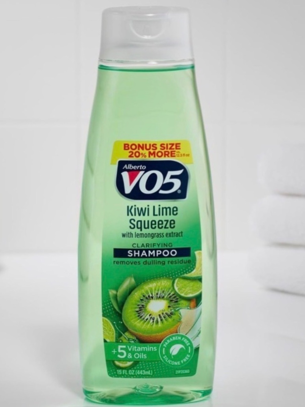 VO5 Kiwi Lime Squeeze with Lemongrass Shampoo, 15 fl oz